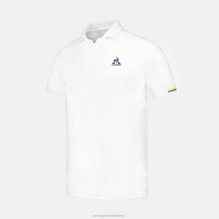 kleding LDBJ134 Heren Le Coq Sportif polo wit