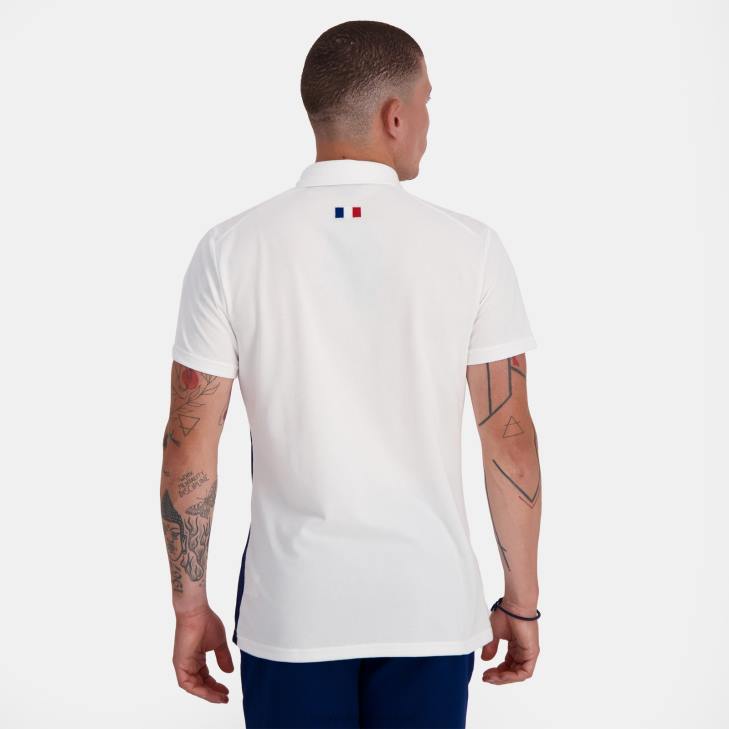 kleding LDBJ137 Heren Le Coq Sportif polo wit