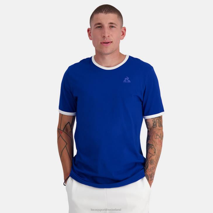 kleding LDBJ139 Heren Le Coq Sportif mode t-shirt blauw