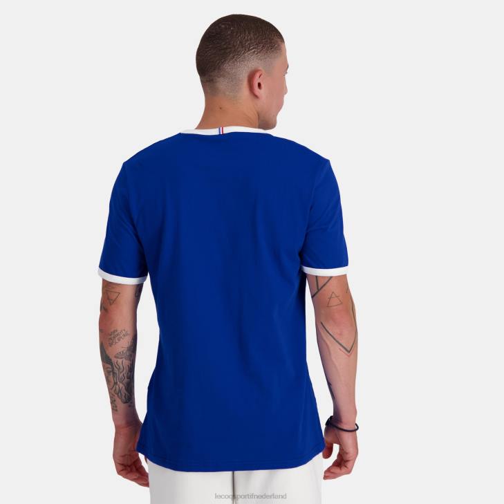 kleding LDBJ139 Heren Le Coq Sportif mode t-shirt blauw