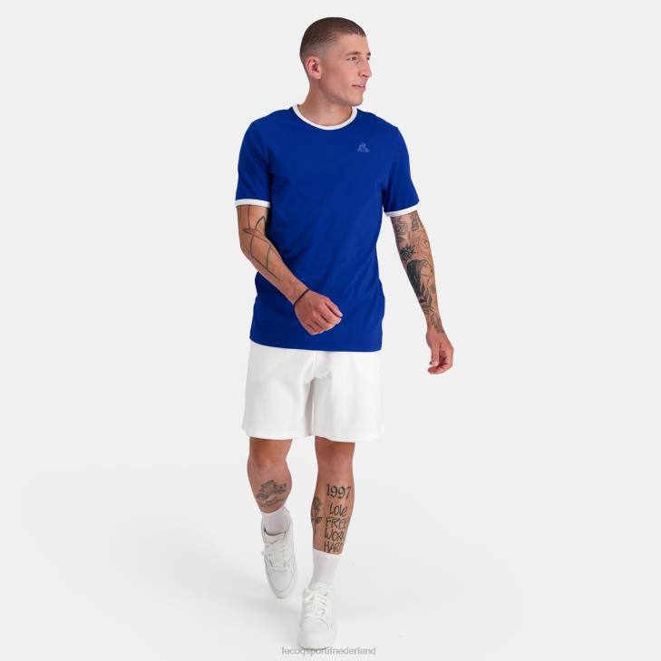 kleding LDBJ139 Heren Le Coq Sportif mode t-shirt blauw