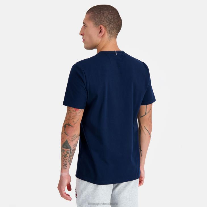 kleding LDBJ140 Heren Le Coq Sportif mode t-shirt blauw