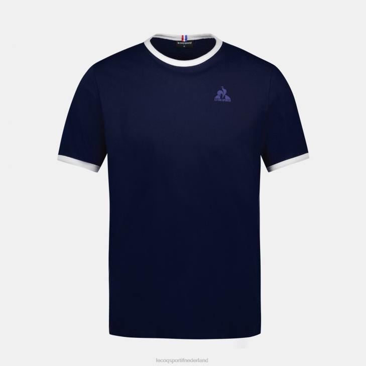 kleding LDBJ143 Heren Le Coq Sportif mode t-shirt blauw