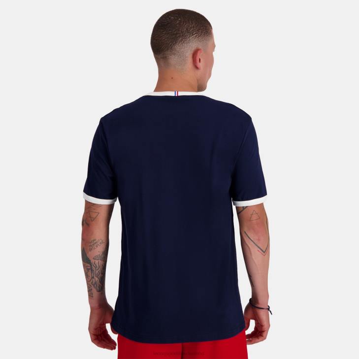 kleding LDBJ143 Heren Le Coq Sportif mode t-shirt blauw