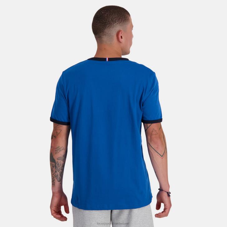kleding LDBJ145 Heren Le Coq Sportif mode t-shirt blauw