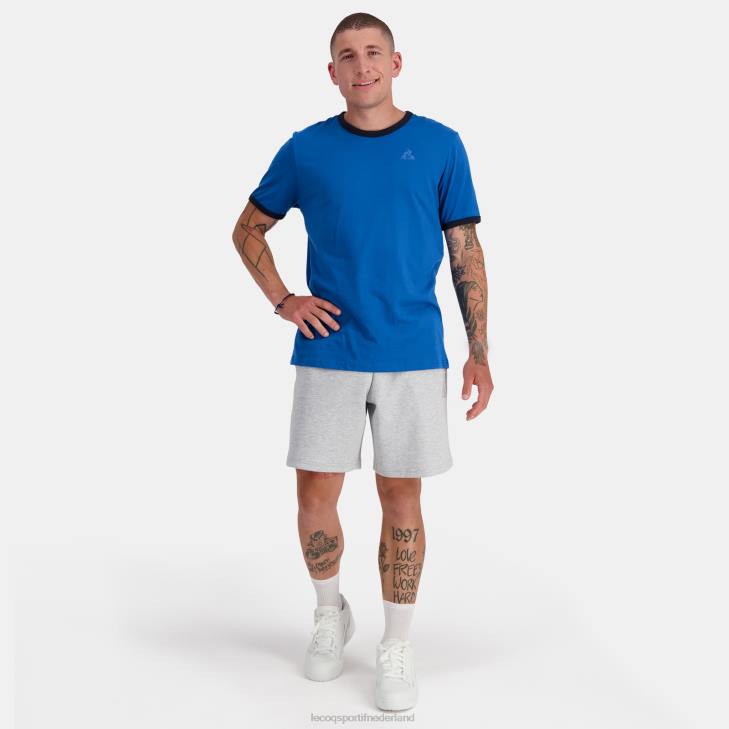 kleding LDBJ145 Heren Le Coq Sportif mode t-shirt blauw