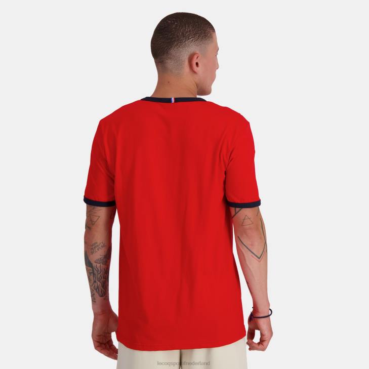 kleding LDBJ149 Heren Le Coq Sportif mode t-shirt rood