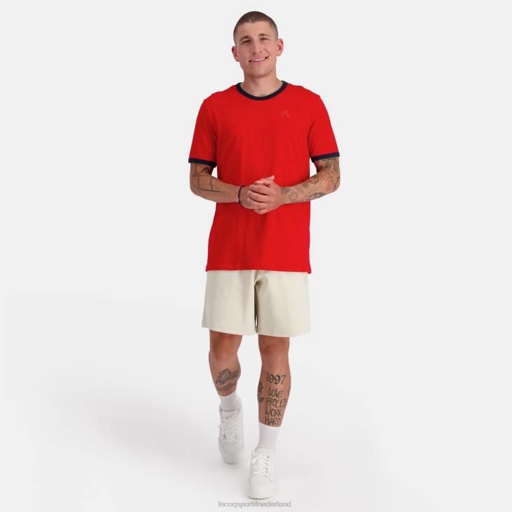 kleding LDBJ149 Heren Le Coq Sportif mode t-shirt rood