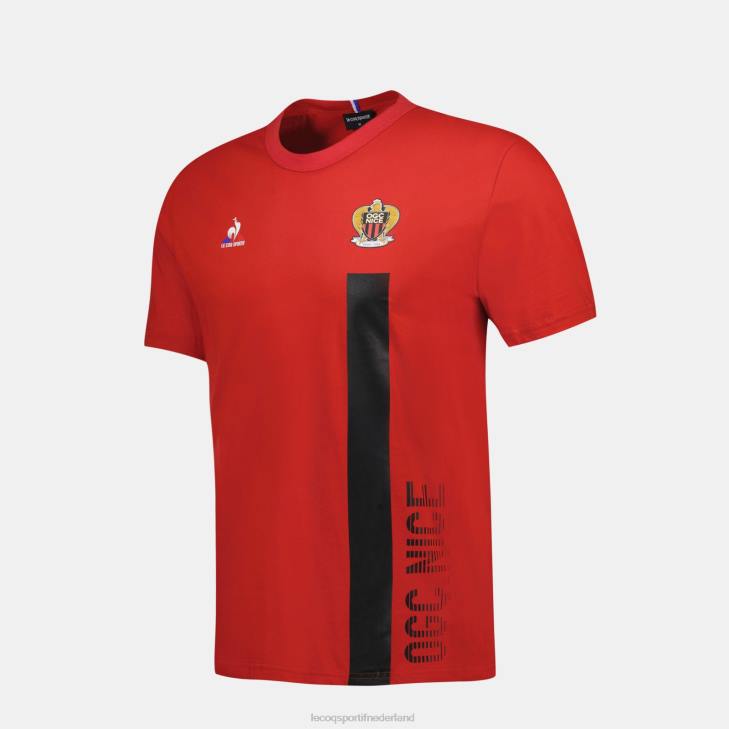 kleding LDBJ150 Heren Le Coq Sportif mode t-shirt rood