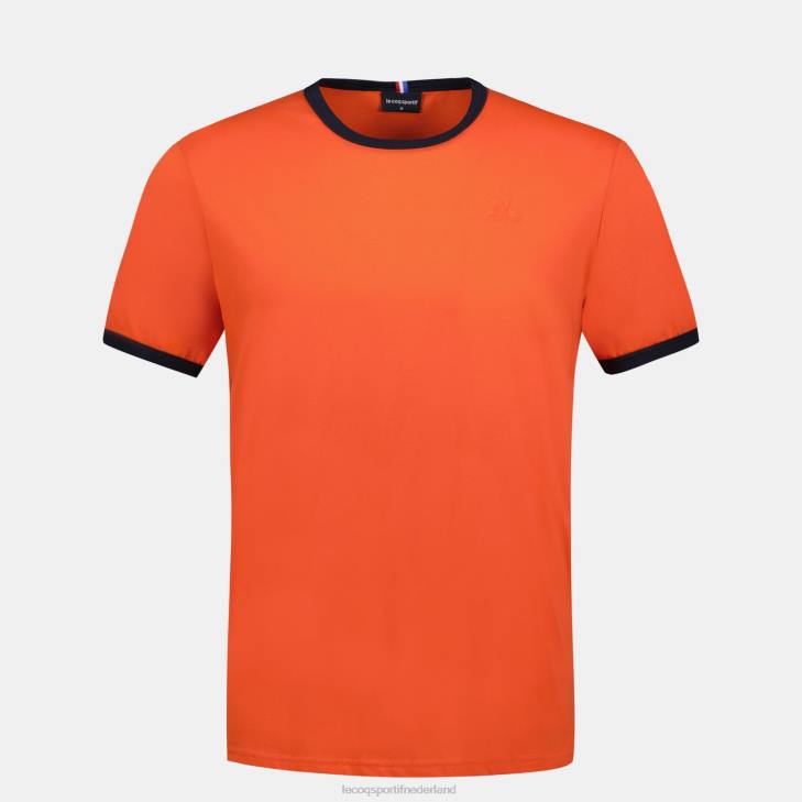 kleding LDBJ151 Heren Le Coq Sportif mode t-shirt oranje