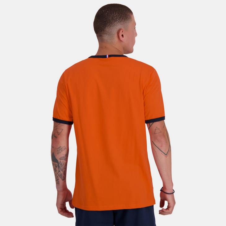 kleding LDBJ151 Heren Le Coq Sportif mode t-shirt oranje