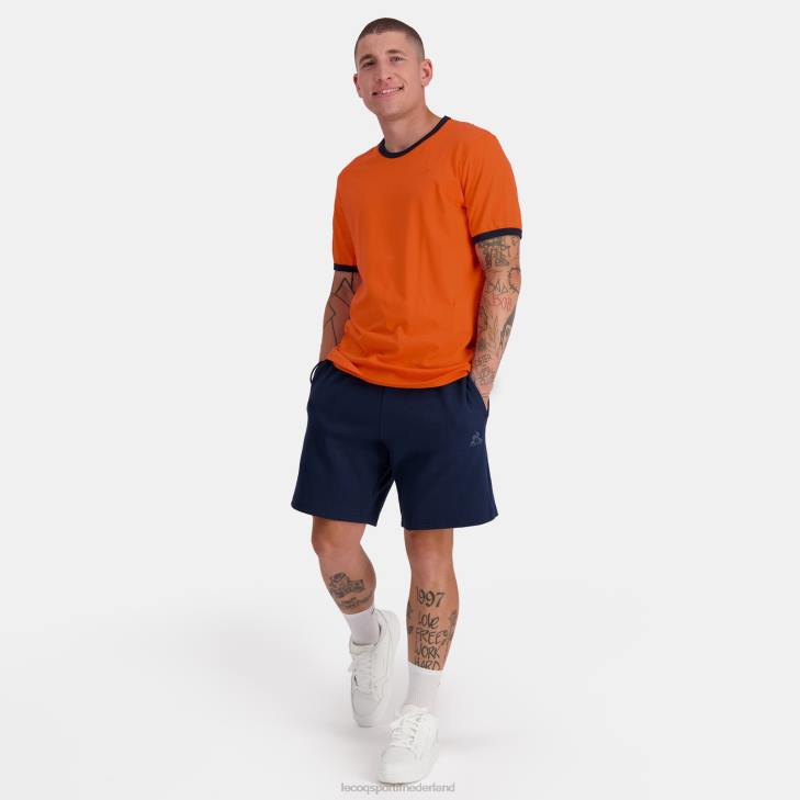 kleding LDBJ151 Heren Le Coq Sportif mode t-shirt oranje