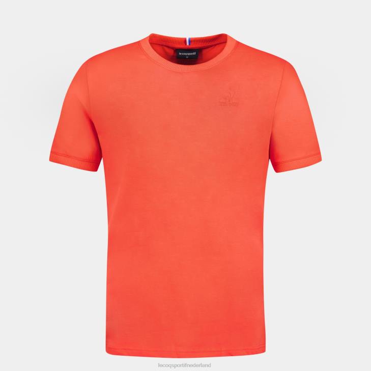 kleding LDBJ152 Heren Le Coq Sportif mode t-shirt oranje