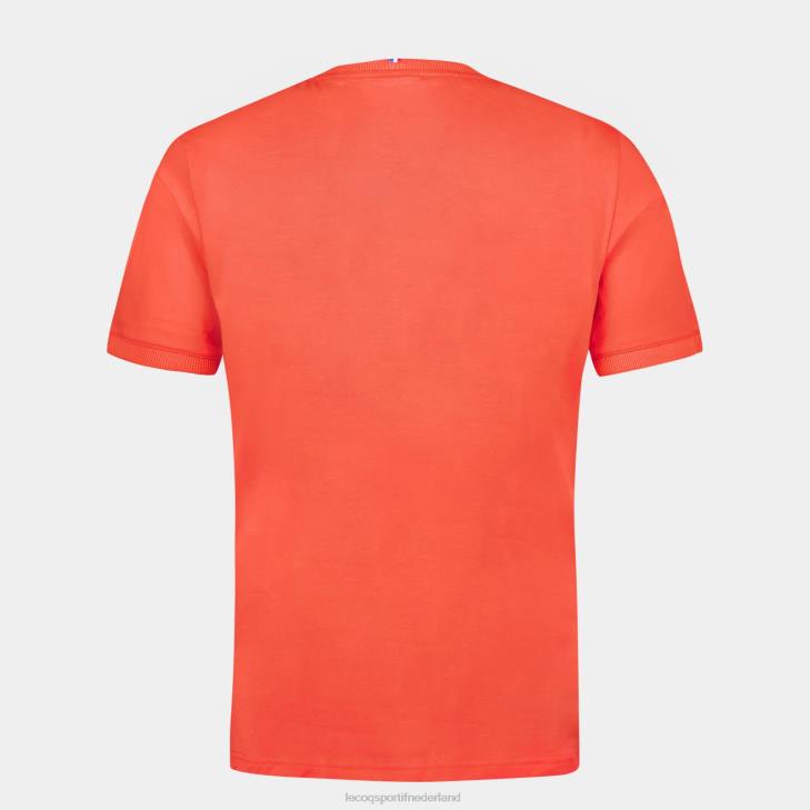 kleding LDBJ152 Heren Le Coq Sportif mode t-shirt oranje