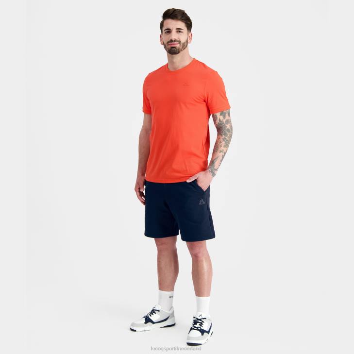 kleding LDBJ152 Heren Le Coq Sportif mode t-shirt oranje