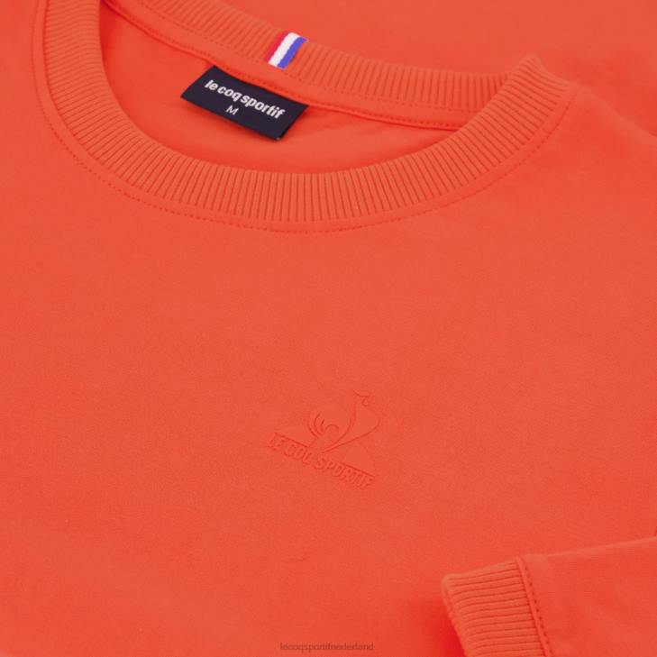 kleding LDBJ152 Heren Le Coq Sportif mode t-shirt oranje