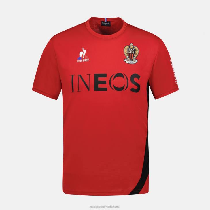 kleding LDBJ154 Heren Le Coq Sportif mode t-shirt rood