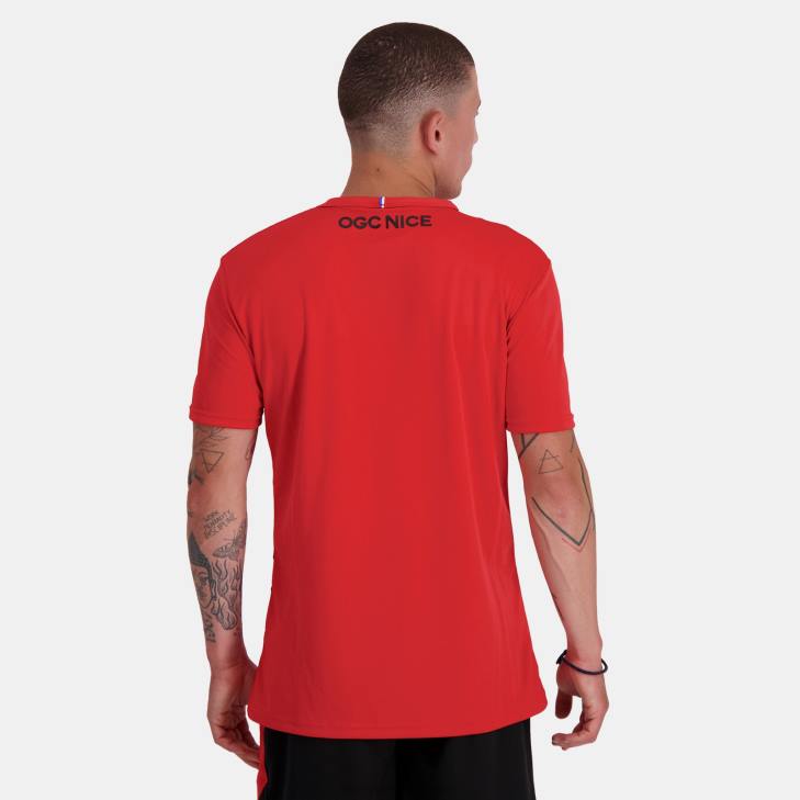 kleding LDBJ154 Heren Le Coq Sportif mode t-shirt rood