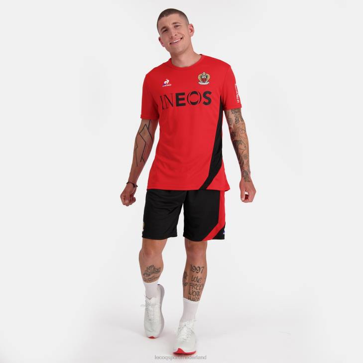 kleding LDBJ154 Heren Le Coq Sportif mode t-shirt rood