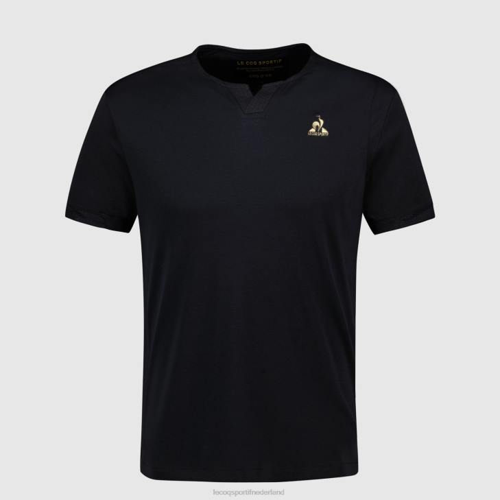 kleding LDBJ155 Heren Le Coq Sportif mode t-shirt zwart