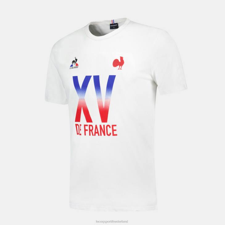 kleding LDBJ157 Heren Le Coq Sportif t-shirt - xv de frankrijk wit