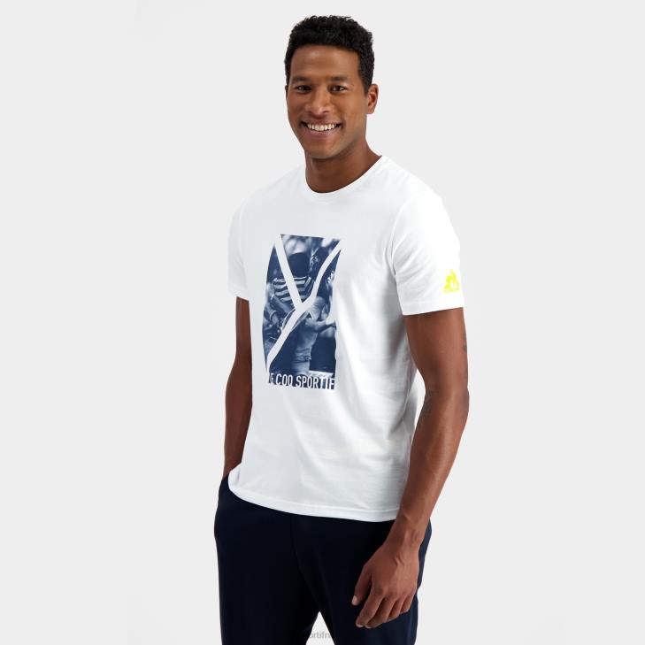 kleding LDBJ160 Heren Le Coq Sportif mode t-shirt wit