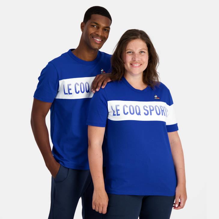 kleding LDBJ161 Heren Le Coq Sportif mode t-shirt blauw