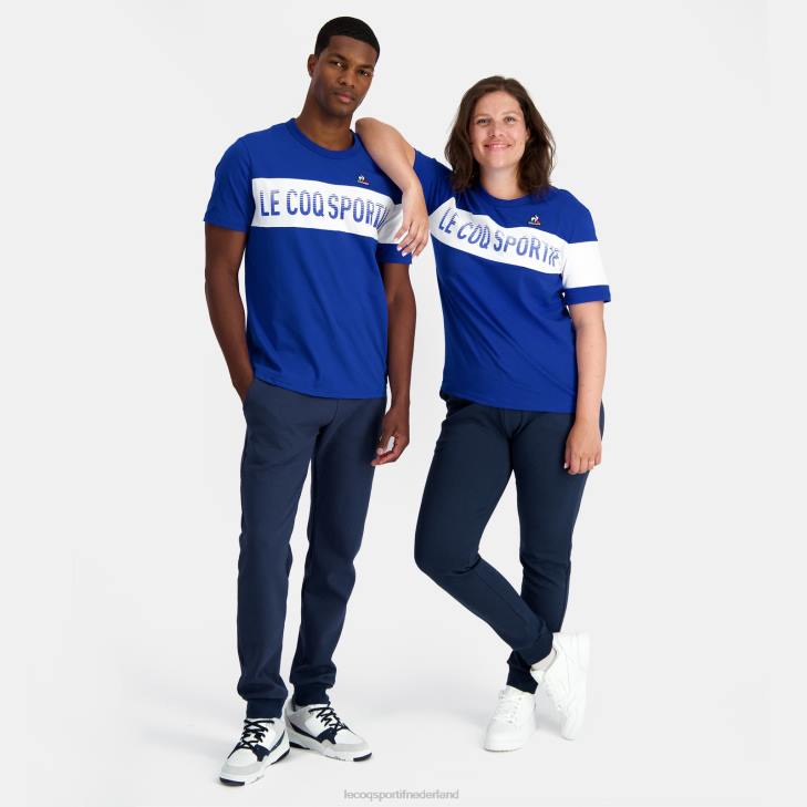 kleding LDBJ161 Heren Le Coq Sportif mode t-shirt blauw
