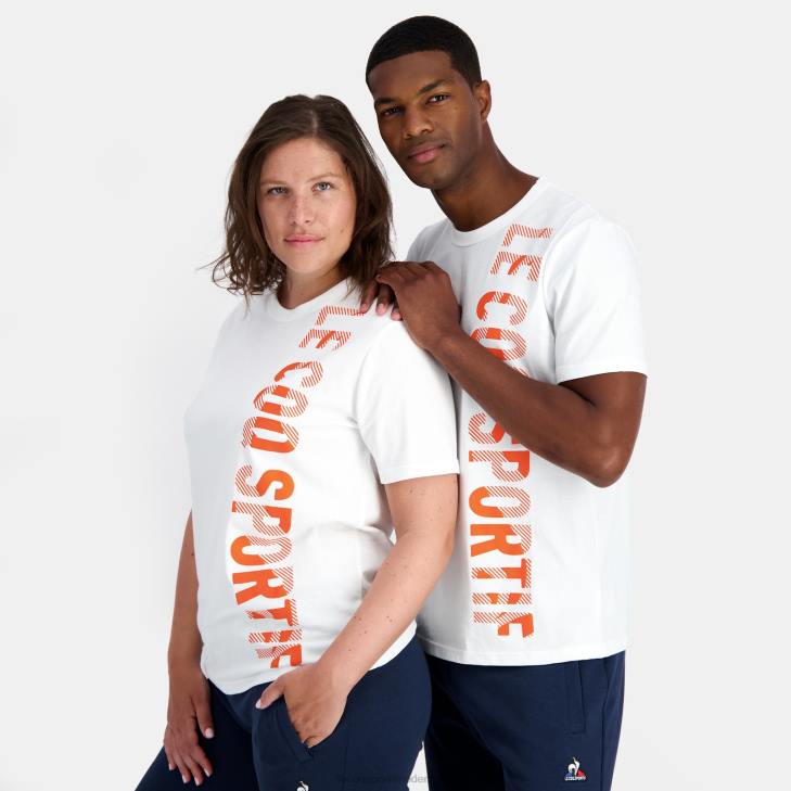 kleding LDBJ162 Heren Le Coq Sportif mode t-shirt wit