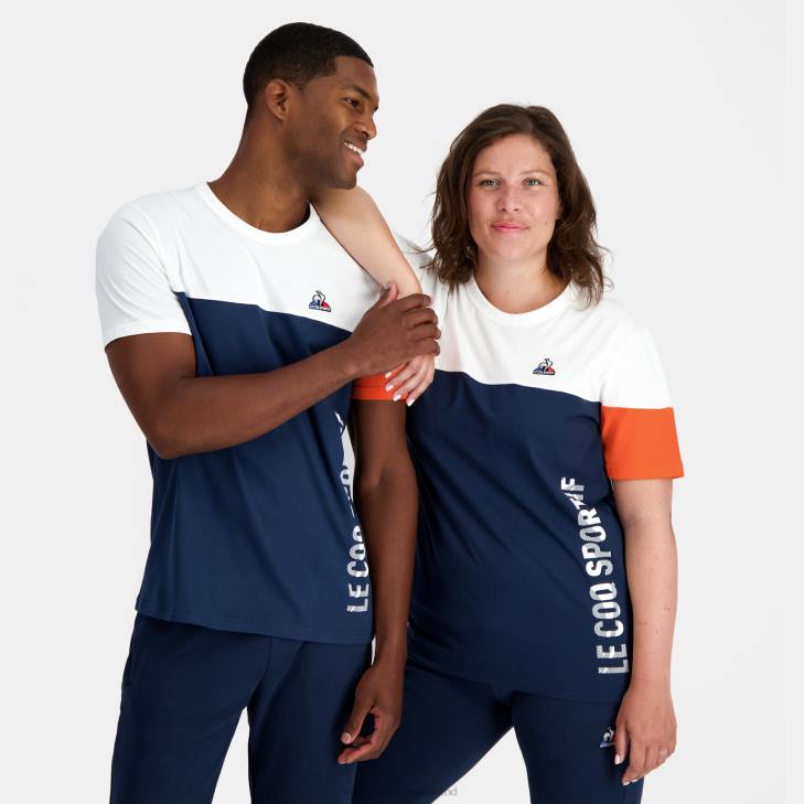 kleding LDBJ163 Heren Le Coq Sportif mode t-shirt blauw