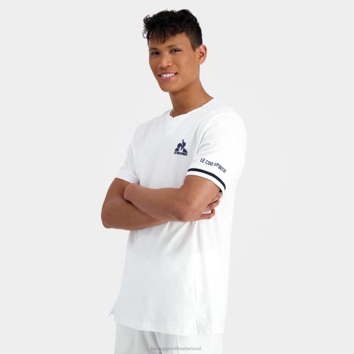 kleding LDBJ165 Heren Le Coq Sportif mode t-shirt wit