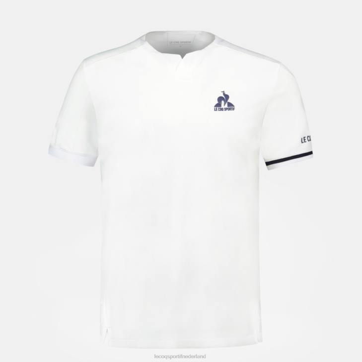kleding LDBJ165 Heren Le Coq Sportif mode t-shirt wit
