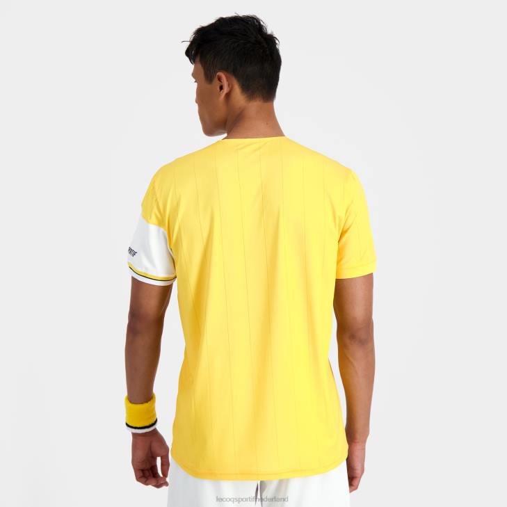 kleding LDBJ166 Heren Le Coq Sportif mode t-shirt wit