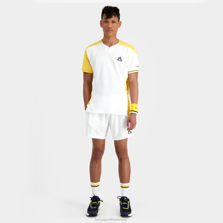 kleding LDBJ166 Heren Le Coq Sportif mode t-shirt wit