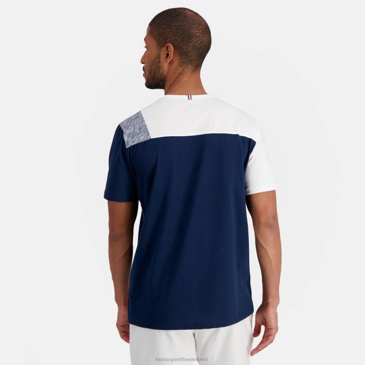 kleding LDBJ167 Heren Le Coq Sportif mode t-shirt blauw