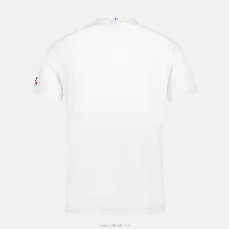 kleding LDBJ169 Heren Le Coq Sportif t-shirt - frankrijk rugby wit