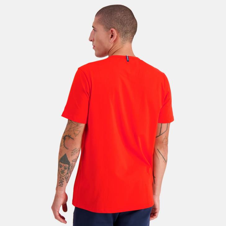 kleding LDBJ171 Heren Le Coq Sportif mode t-shirt rood