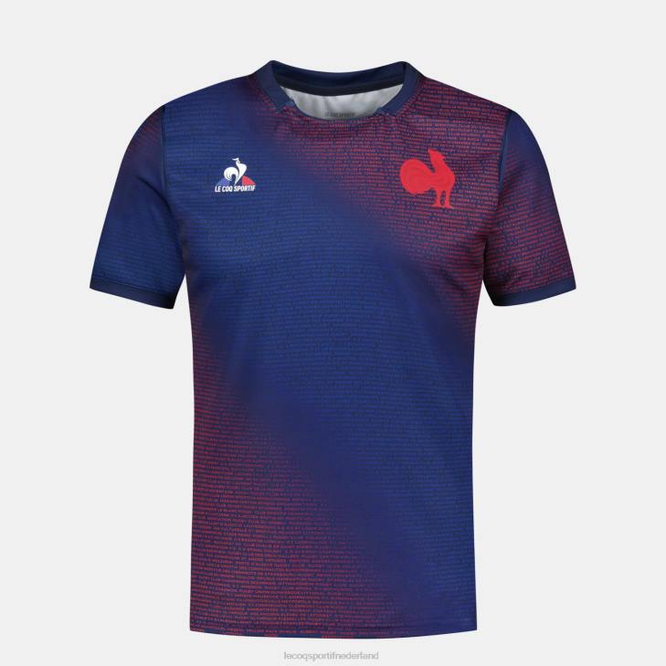kleding LDBJ173 Heren Le Coq Sportif prematch jersey - xv de france blauw