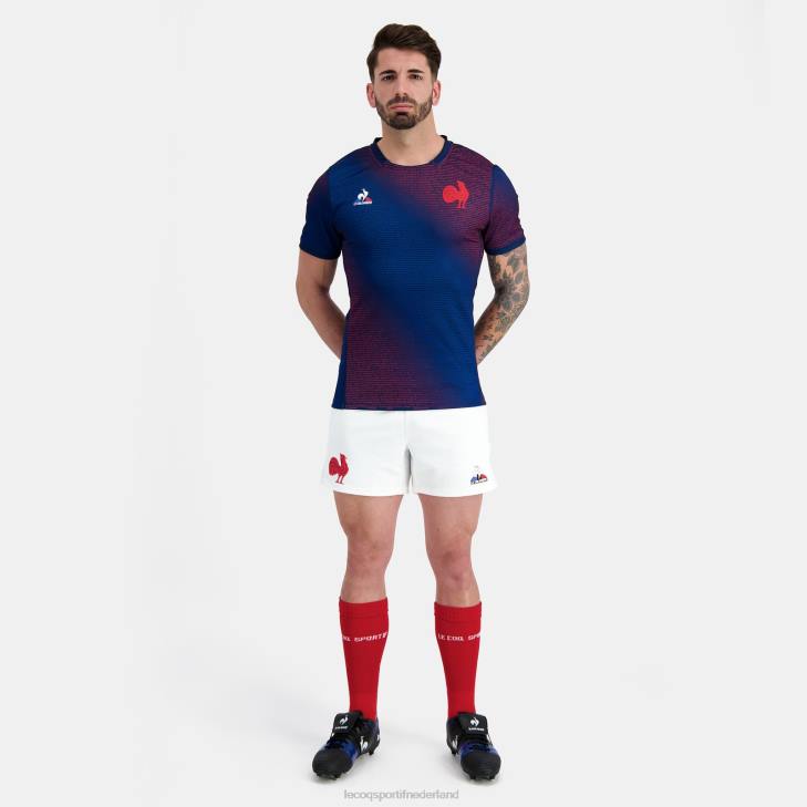 kleding LDBJ173 Heren Le Coq Sportif prematch jersey - xv de france blauw