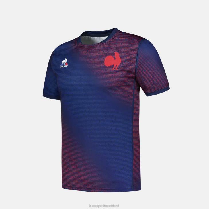 kleding LDBJ173 Heren Le Coq Sportif prematch jersey - xv de france blauw
