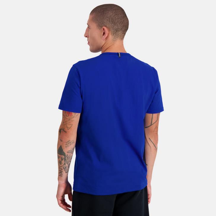 kleding LDBJ178 Heren Le Coq Sportif mode t-shirt blauw