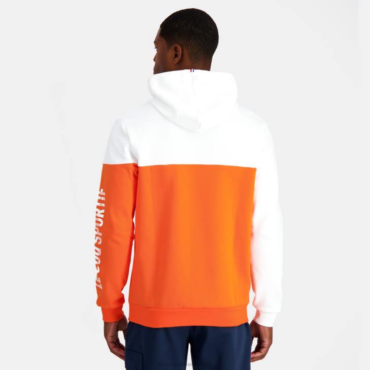 kleding LDBJ18 Heren Le Coq Sportif sweatshirt met capuchon oranje