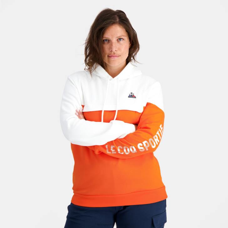 kleding LDBJ18 Heren Le Coq Sportif sweatshirt met capuchon oranje