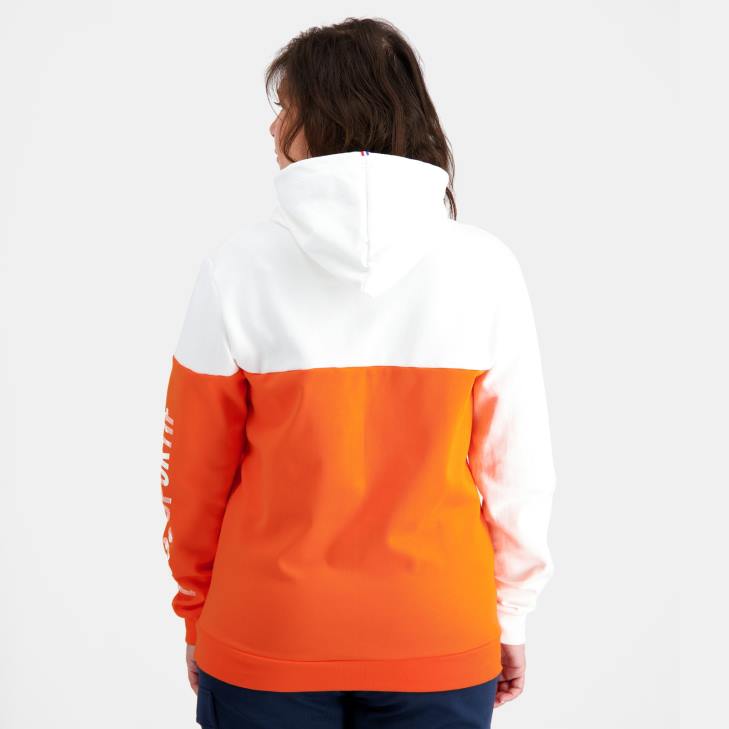 kleding LDBJ18 Heren Le Coq Sportif sweatshirt met capuchon oranje