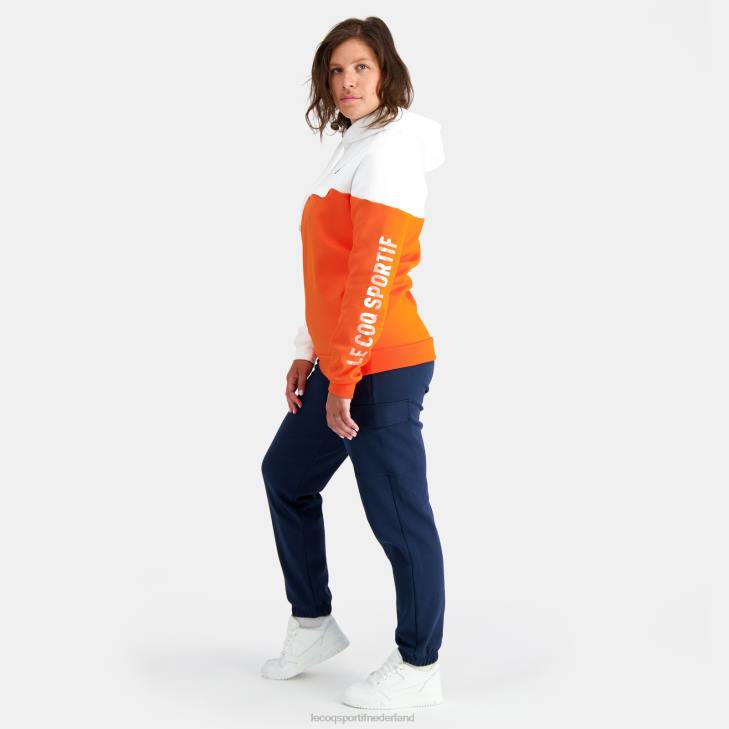 kleding LDBJ18 Heren Le Coq Sportif sweatshirt met capuchon oranje