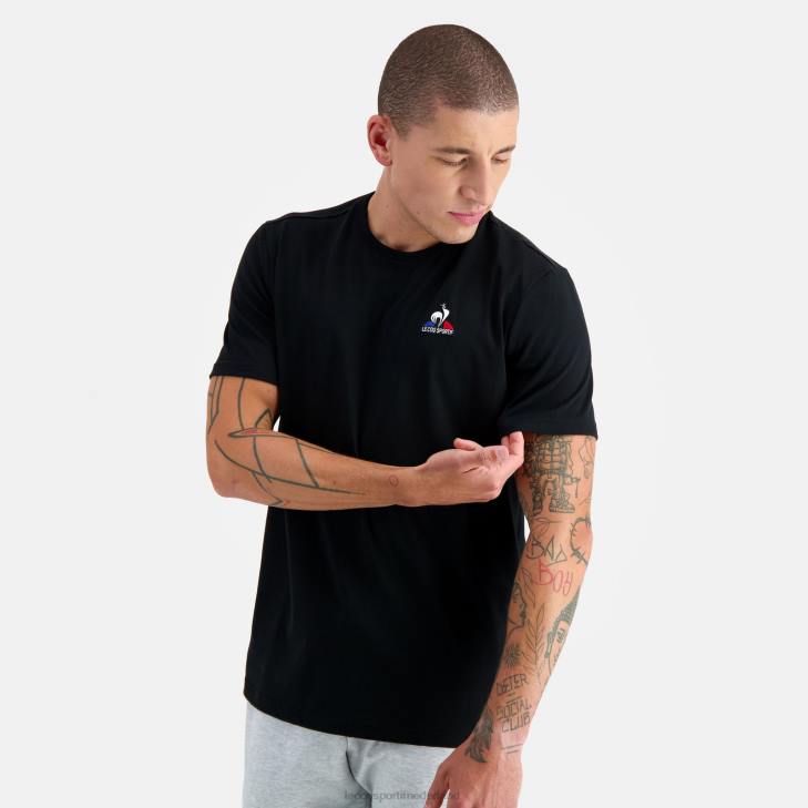 kleding LDBJ181 Heren Le Coq Sportif mode t-shirt zwart