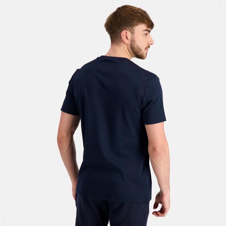 kleding LDBJ183 Heren Le Coq Sportif t-shirtje blauw