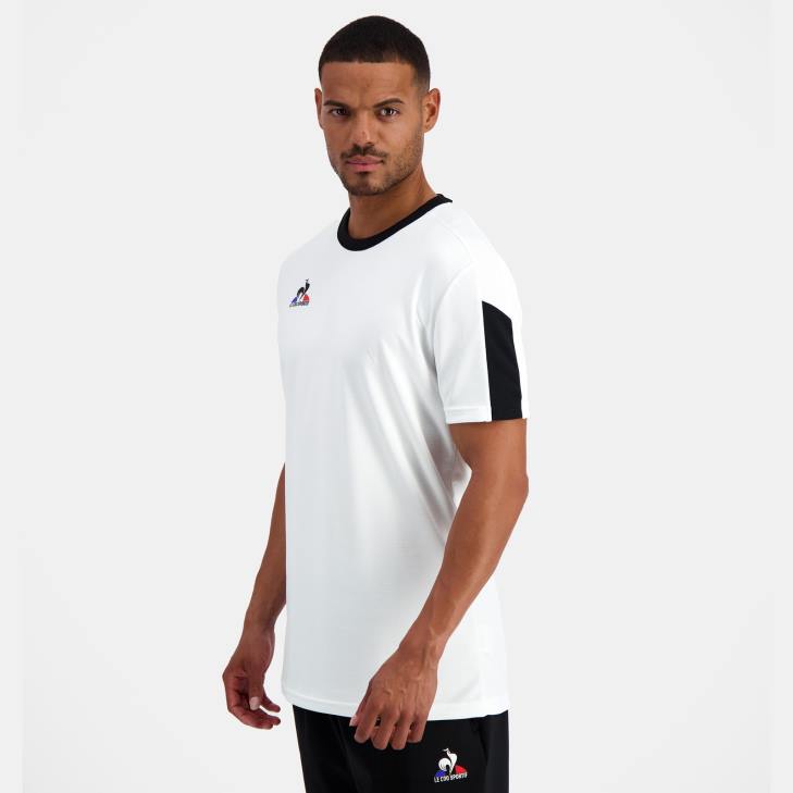 kleding LDBJ186 Heren Le Coq Sportif t-shirtje wit