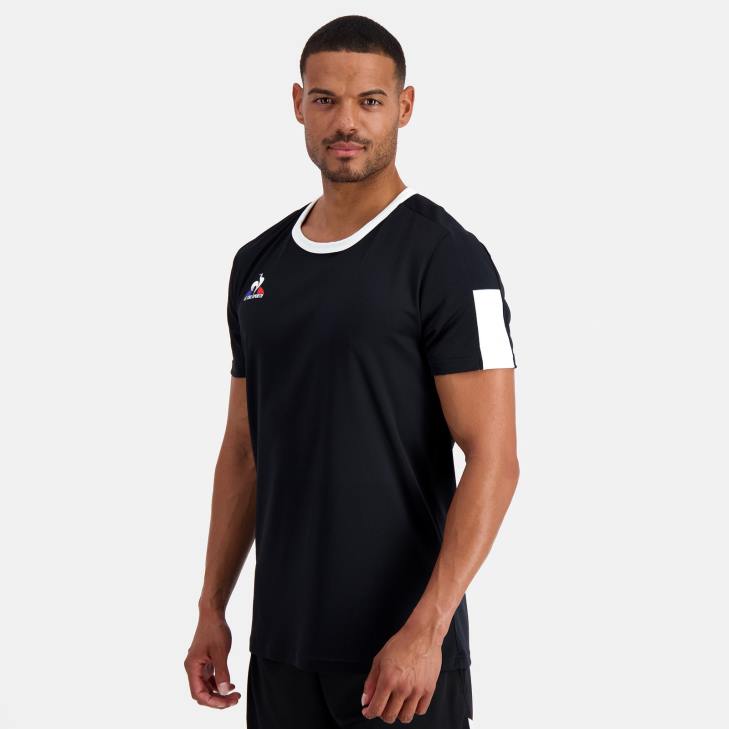 kleding LDBJ188 Heren Le Coq Sportif t-shirt zwart