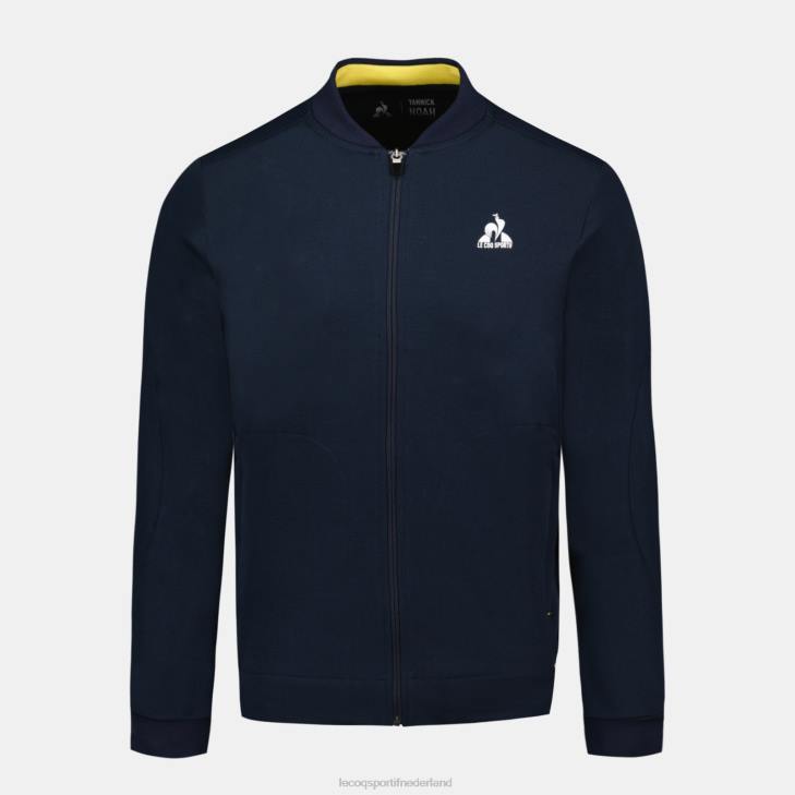 kleding LDBJ19 Heren Le Coq Sportif sweatshirt met rits blauw